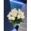 Букет из 15 белых роз (с лентой)