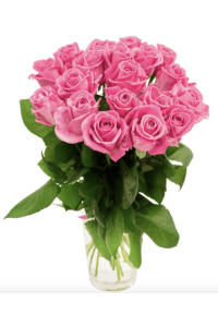 Букет из 15 розовых роз (с лентой)