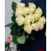 Букет из 15 белых роз (с лентой)