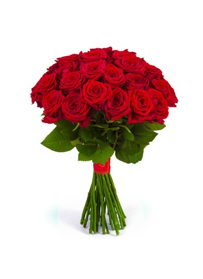 Букет из 25 красной розы (с лентой)
