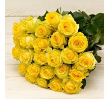 Букет из 35 желтых роз (С лентой)