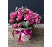 Коробка с пионовидной розой Жизель