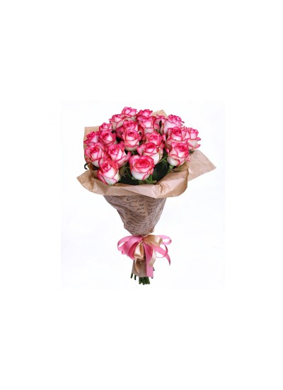 Букет из 21 розовой розы "Татьяна"