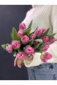 Розовый пионовидный тюльпан