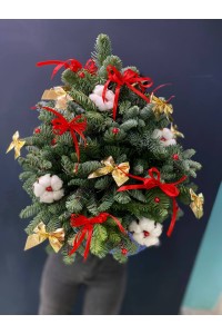 Рождественская ёлка с украшениями №1